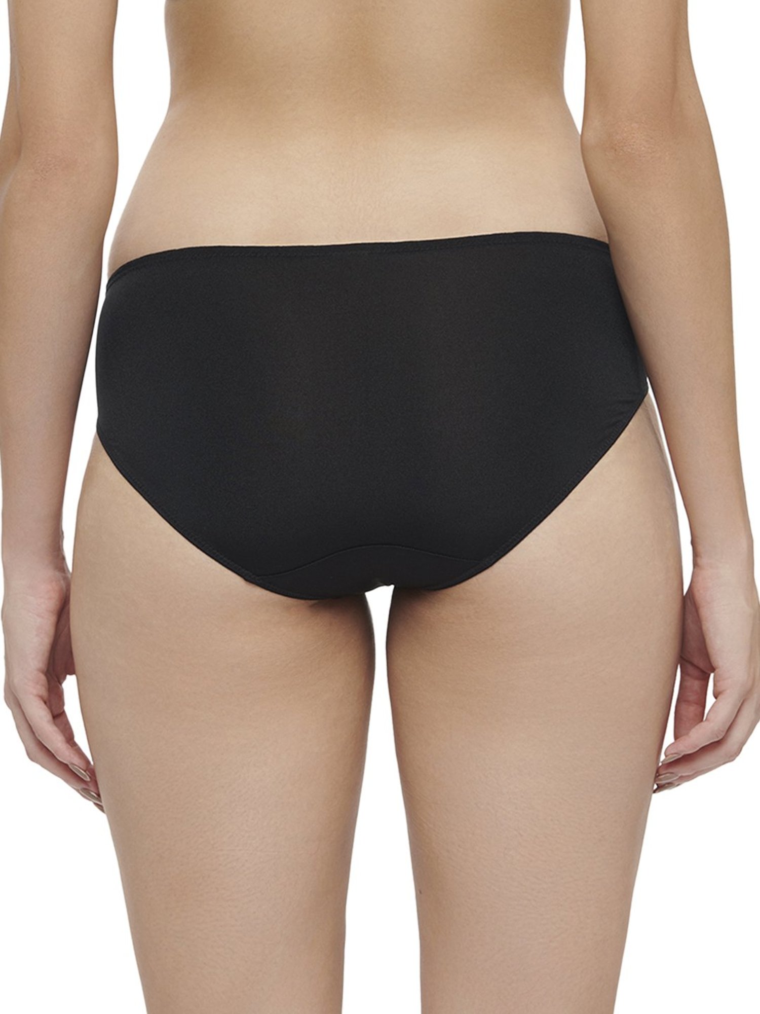Triumph Black Plain Hipster Panty