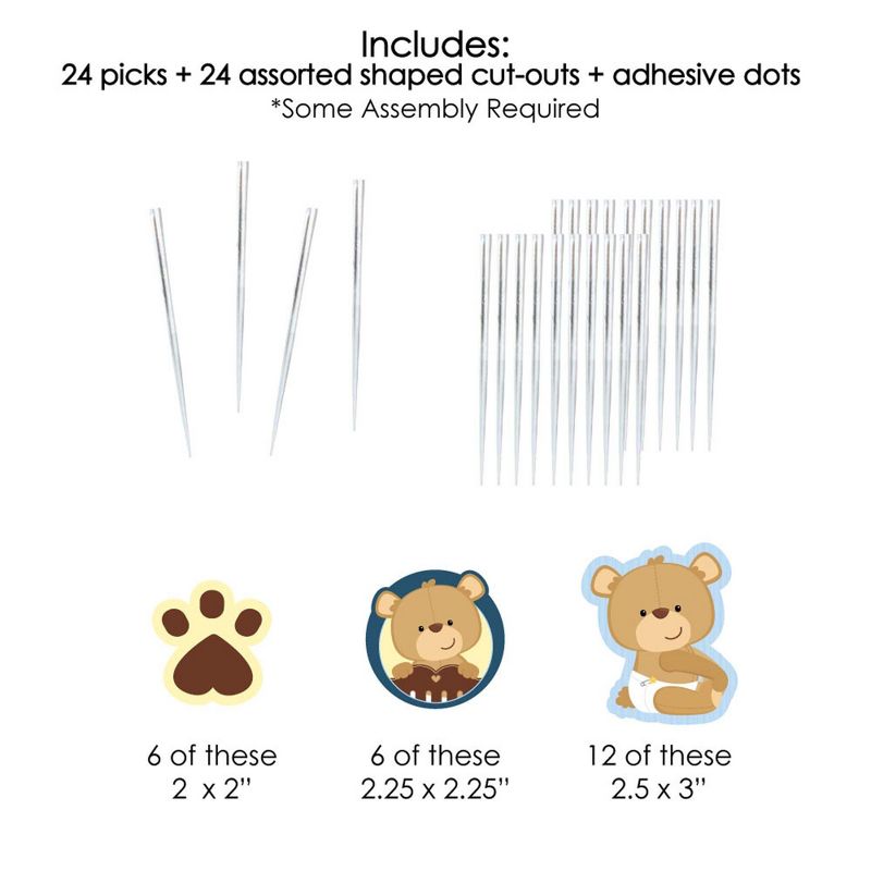 Big Dot of Happiness Noah's Ark - Cupcake Decoration - Baby Shower Cupcake Wrappers and Treat Picks Kit - Set of 24