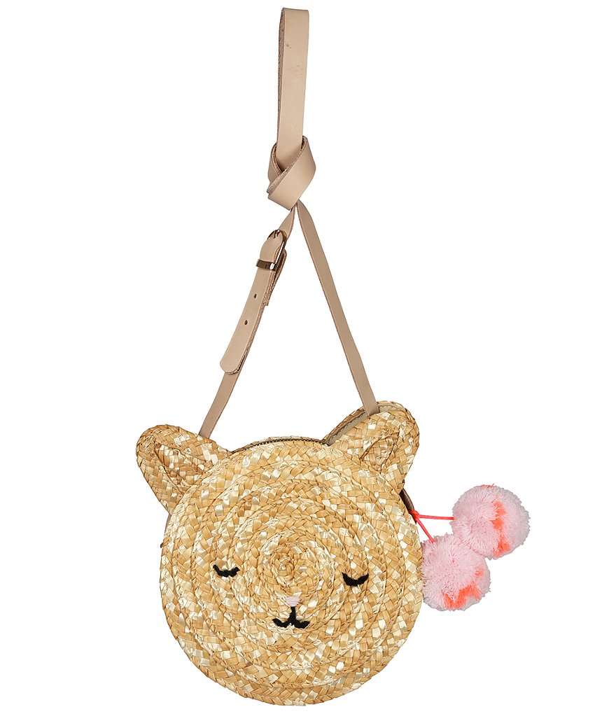 Meri Meri Girls Cat Seagrass Crossbody Bag