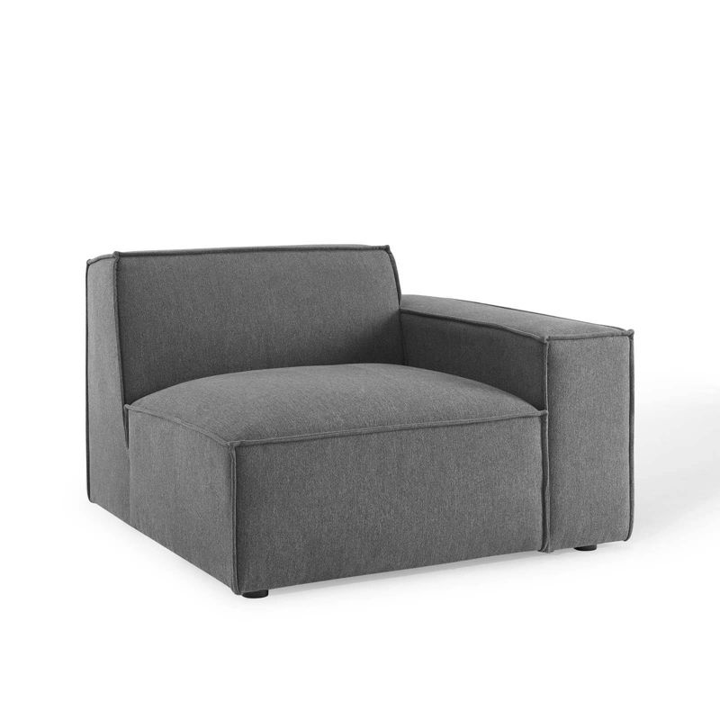 5pc French Seamed Sectional Mona Abstract Gray - Project 62™
