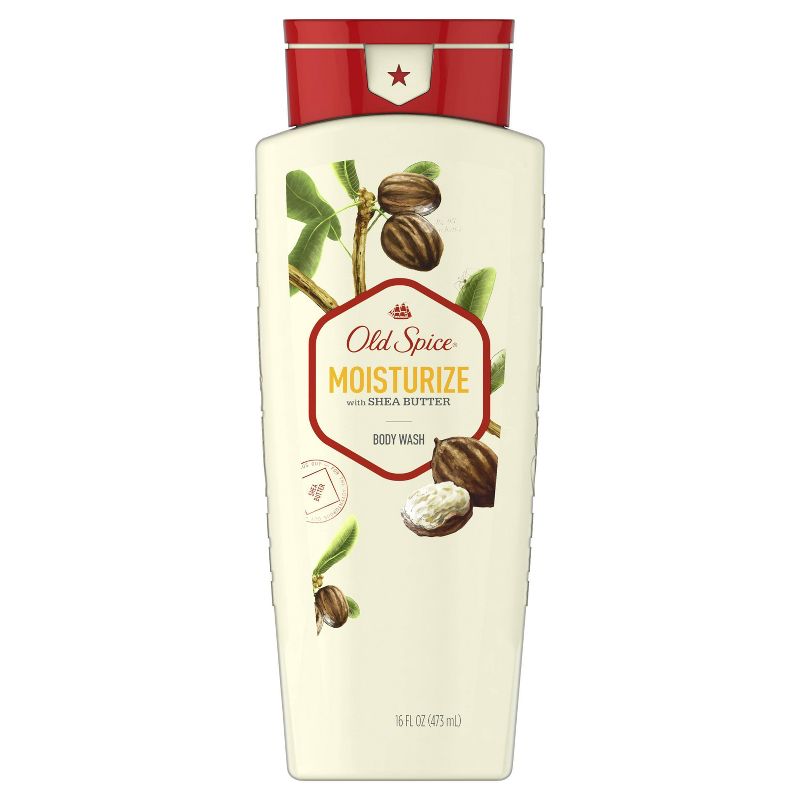 Old Spice Body Wash for Men Moisturize with Shea Butter Body Wash Scent Inspired by Nature - 16 fl oz