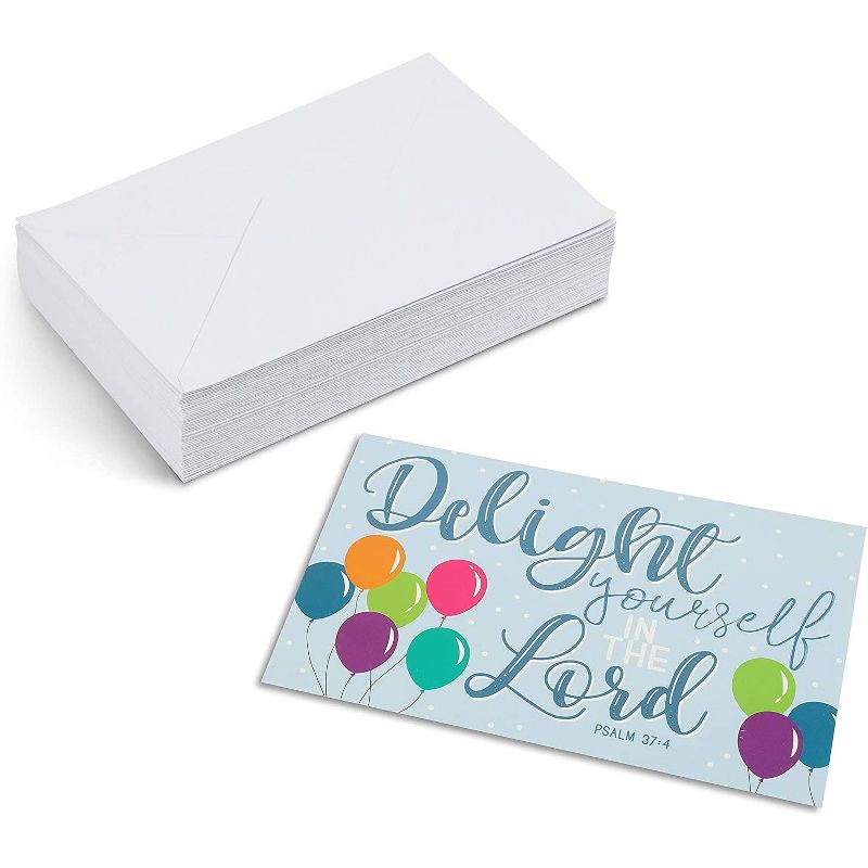 Faithful Finds 48-Pack Christian Birthday Cards, Assorted Religious Blessing Designs, Envelopes Included, 4x6