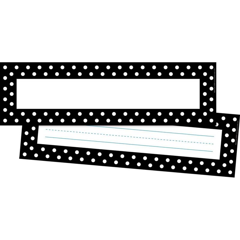 Black & White Dots Name Tag, Bulletin Board Signs and Name Plate Set - Barker Creek