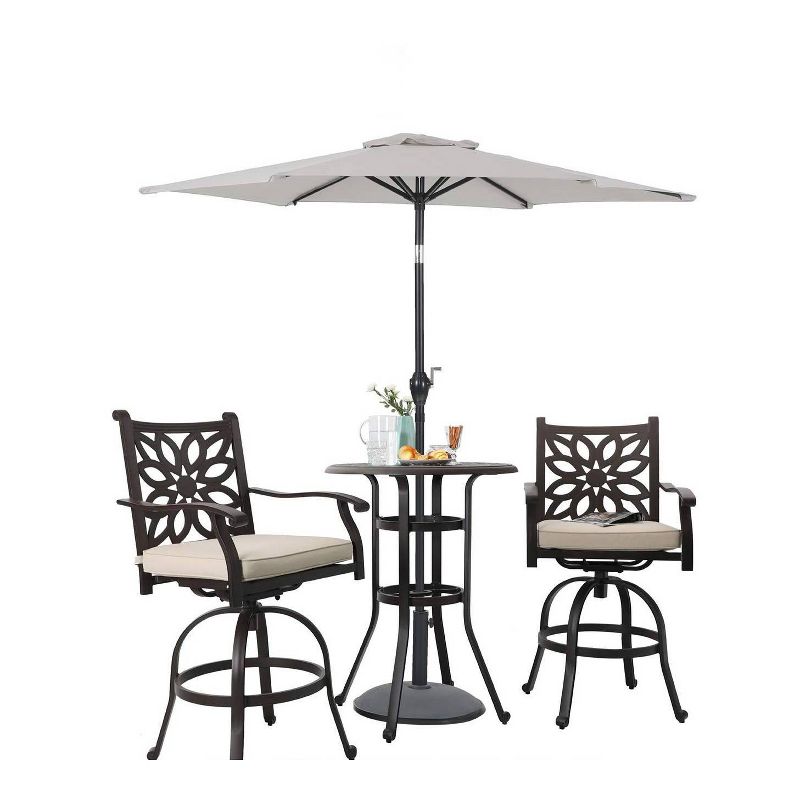 Renaissance Square Outdoor Patio Stacking Table - Gray - Vifah