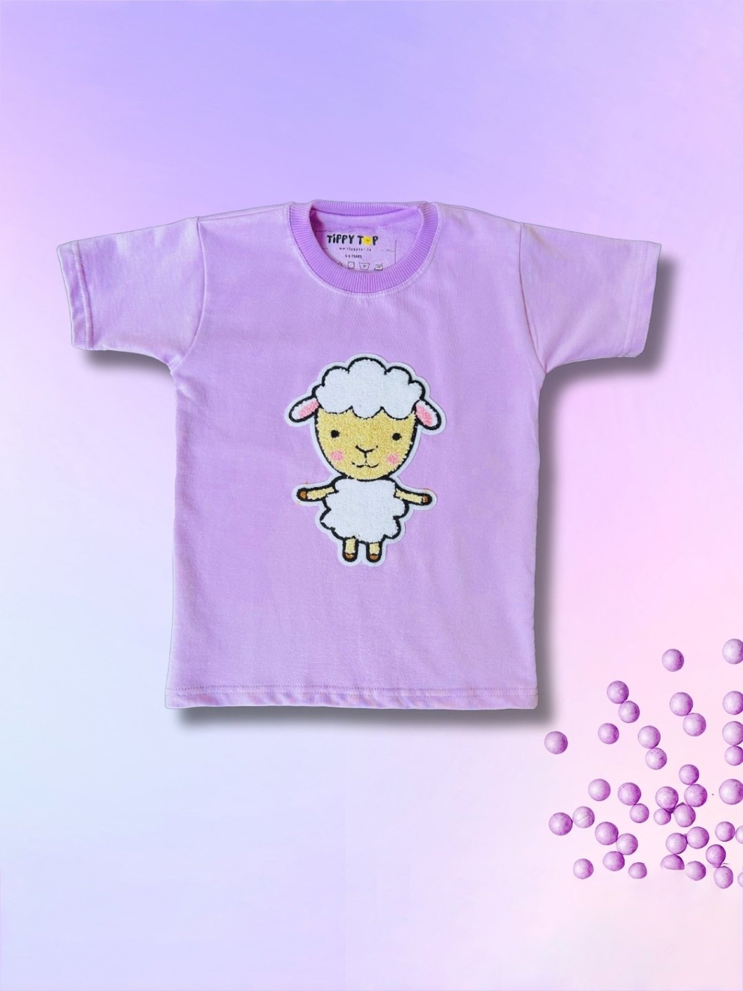 Tippy Top Kids Lavender Self Design T-Shirt