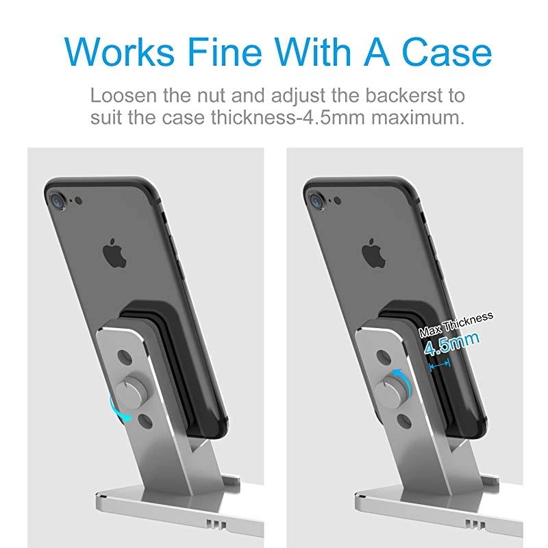 Phone Charging Dock Aluminum 4 in 1 AirPods Charging Stand Accessories Station Holder for Apple Watch 4 3 2 1 AirPods Phone Xs X Max XR 7 7plus 6s 6plus iPad Mini Silver