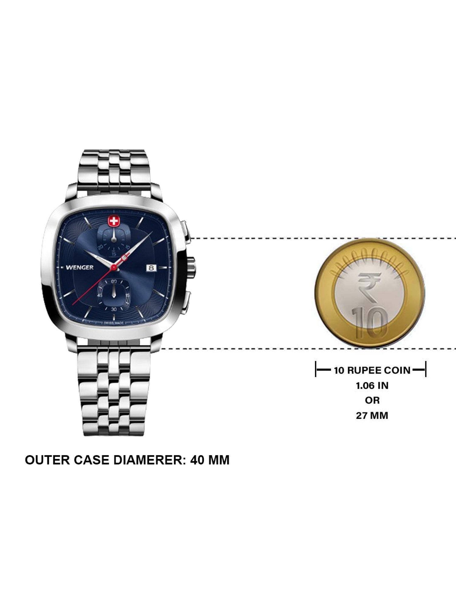 Wenger 01.1933.103 Chronograph Watch for Men