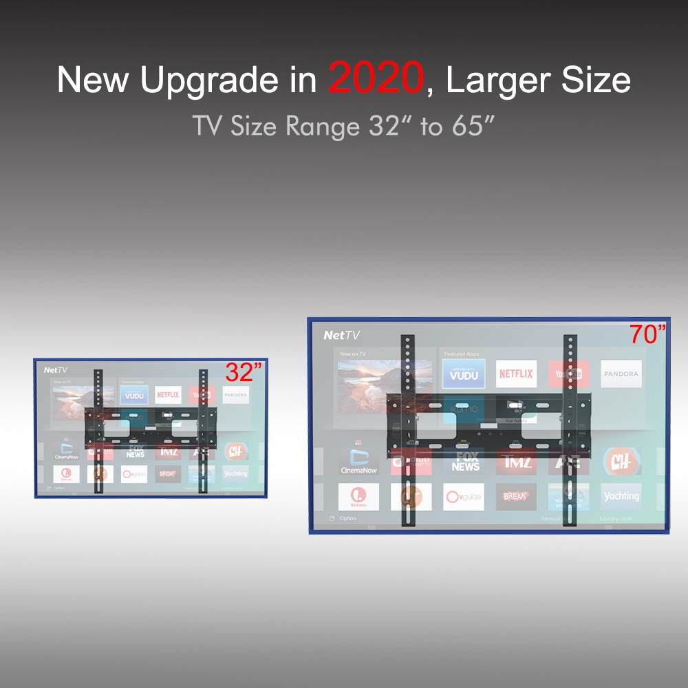 LEADZM TMW400 32-65" Flat Tilting TV Wall Mount with Spirit Level
