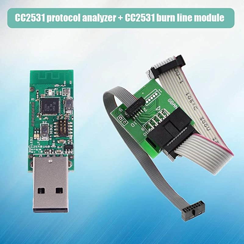 CC2531 Sniffer USB Dongle Protocol Analyzer+Bluetooth 40 CC2540 Zigbee CC2531 Sniffer USB Dongle BTool Programmer Connector Board Downloader Cable 1Set