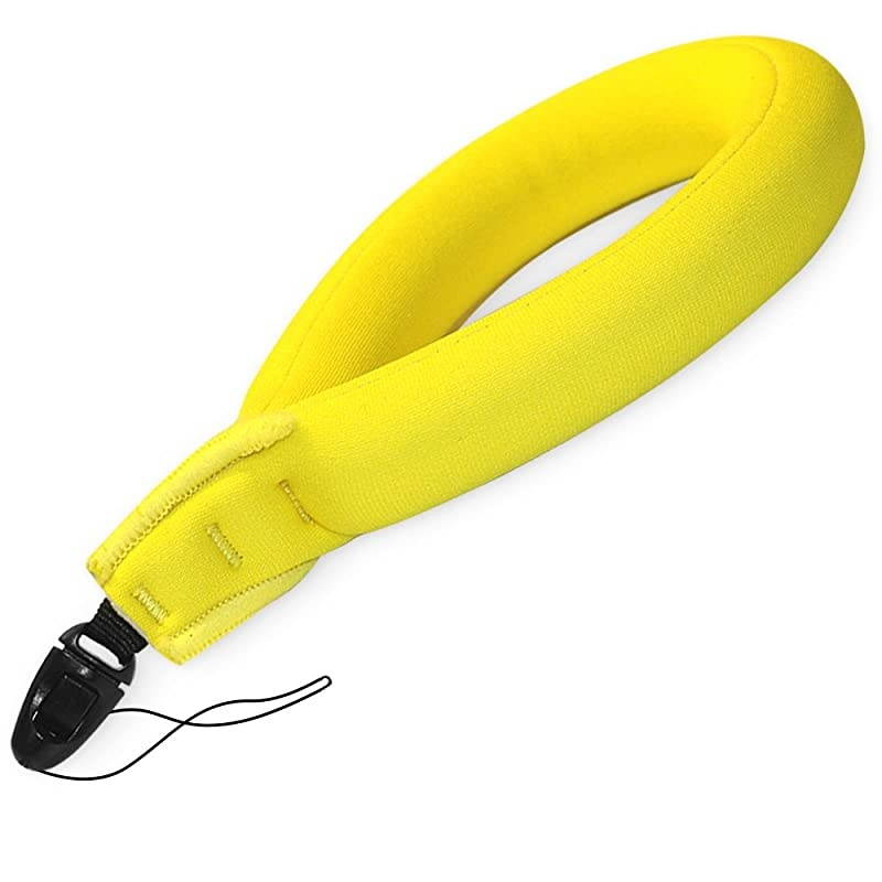 Camera Float Float Strap for Underwater Camera and Life Pouch Case Universal Floating WristbandHand Grip Lanyard Works with GoPro Nikon Canon SonyPentaxCamcordersPanasonic Keys and Sunglass Yellow
