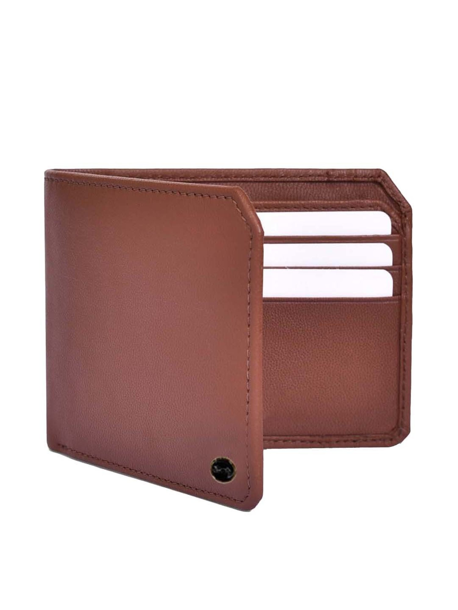 BELWABA Tan Casual Leather Bi-Fold Wallet for Men
