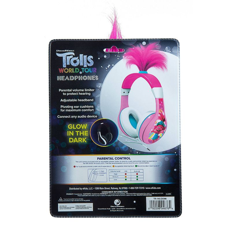 Trolls World Tour Youth Poppy Kids Wired Headphones
