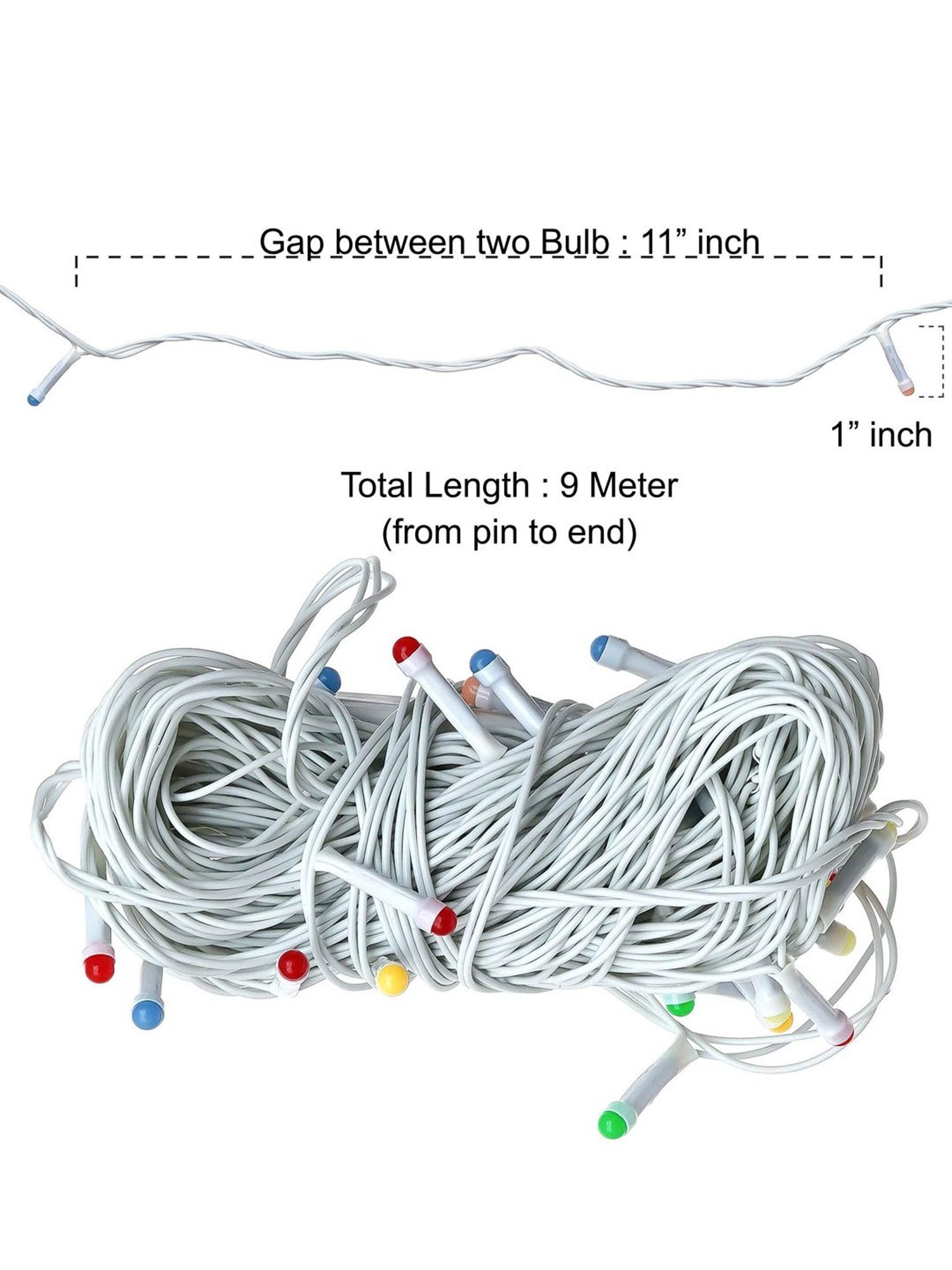 eCraftIndia Multicolor Steady, Blinking Color Changing LED Fairy String for Diwali