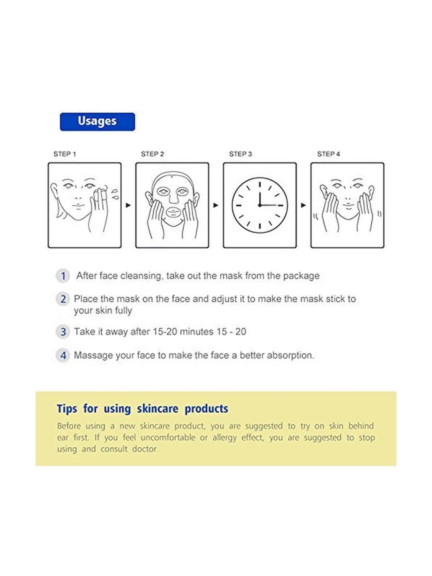 MONDSUB Algae(Seaweed)+Hyaluronic Acid Facial Sheet Mask (Pack of 3) - 20 gm Each