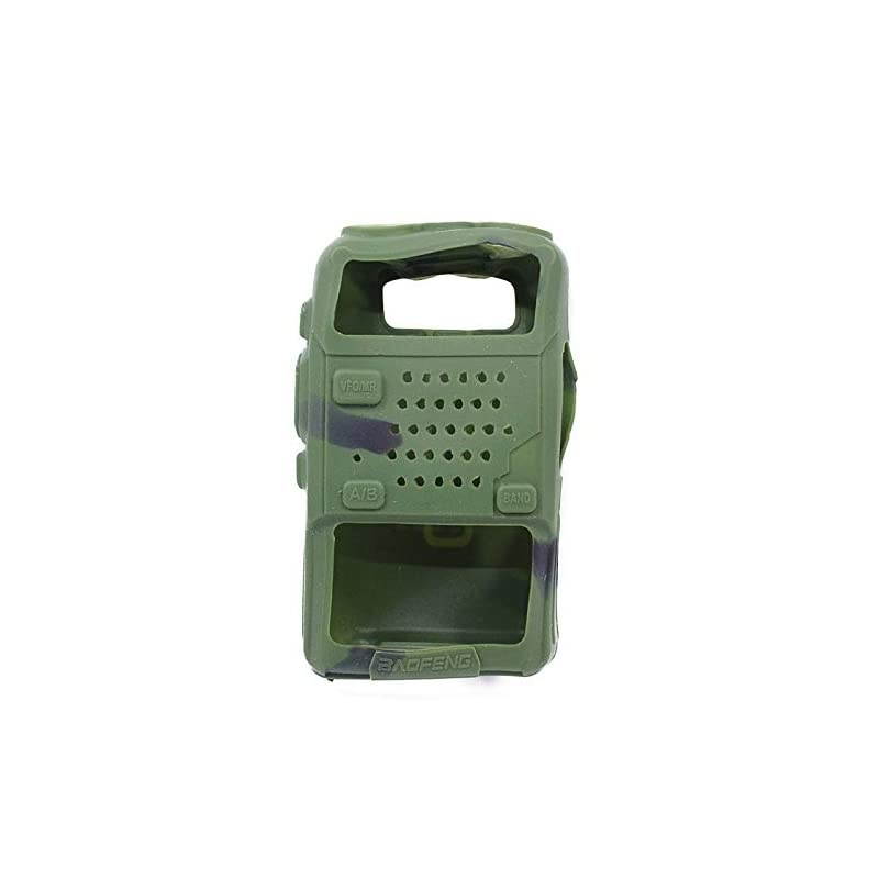 5pcs Handheld Soft Rubber Case Portable Silicone Cover Shell for  UV-5R Series Two Way Radios Walkie Talkie (Camouflage)