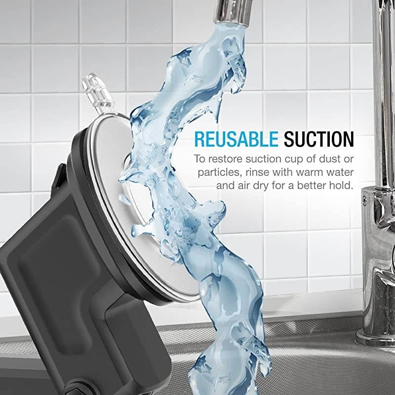 DuraHold Series Car Phone Mount for iPhone 12 11 Pro Max Xs XR X 8 7 Plus SE,Galaxy S20 Ultra S10 S10+ S10e,Note 10,LG,Huawei,Pixel[Washable Sticky Gel Pad/Extendable Holder Arm (Upgrade)]