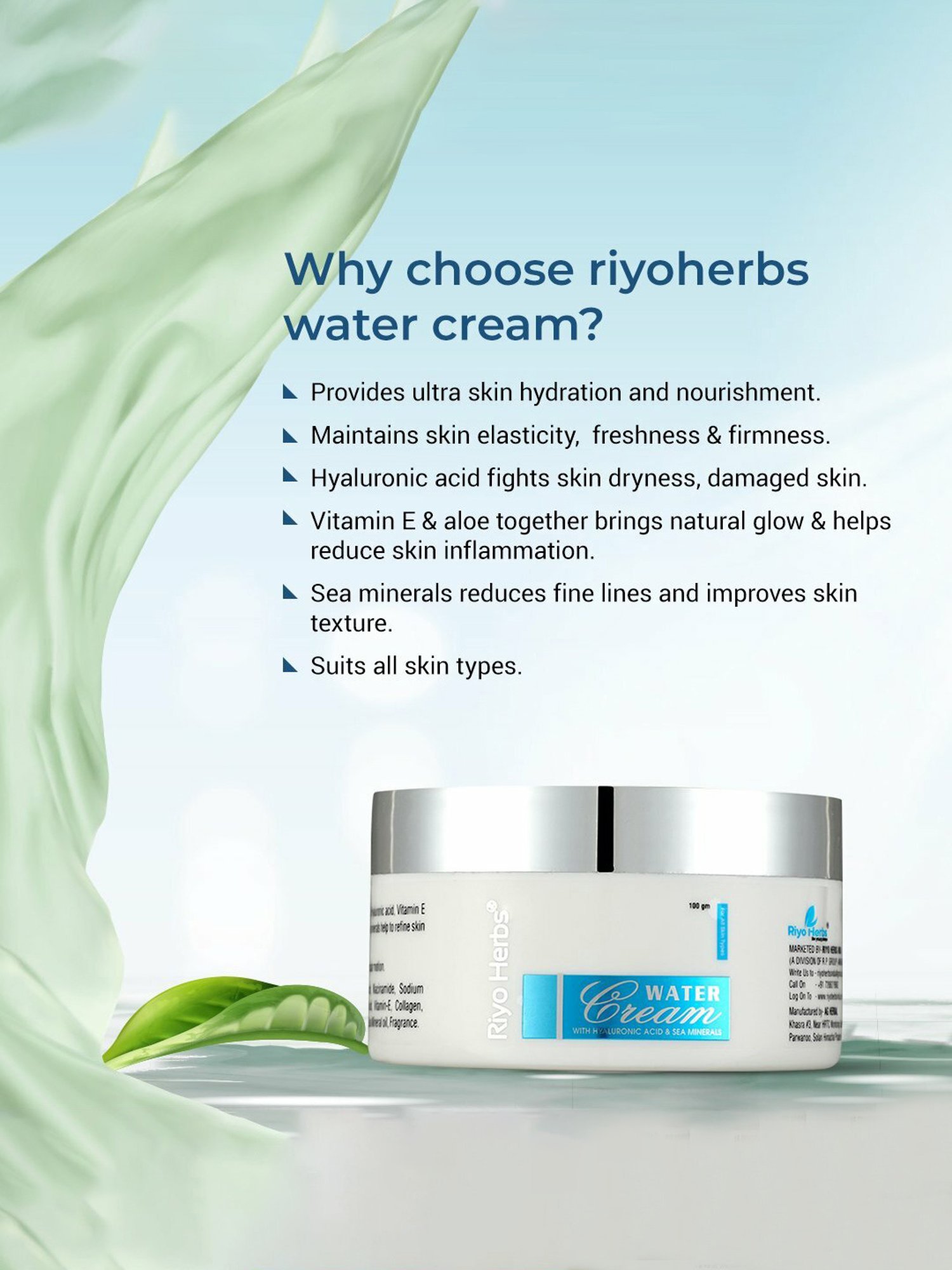 Riyo Herbs Water Cream - 100 gm
