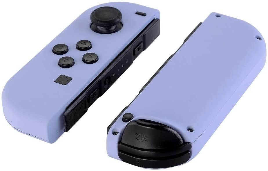 eXtremeRate Soft Touch Grip Light Violet Joycon Handheld Controller Housing with Full Set Buttons, DIY Replacement Shell Case for Nintendo Switch Joy-Con &ndash; Console Shell NOT Included