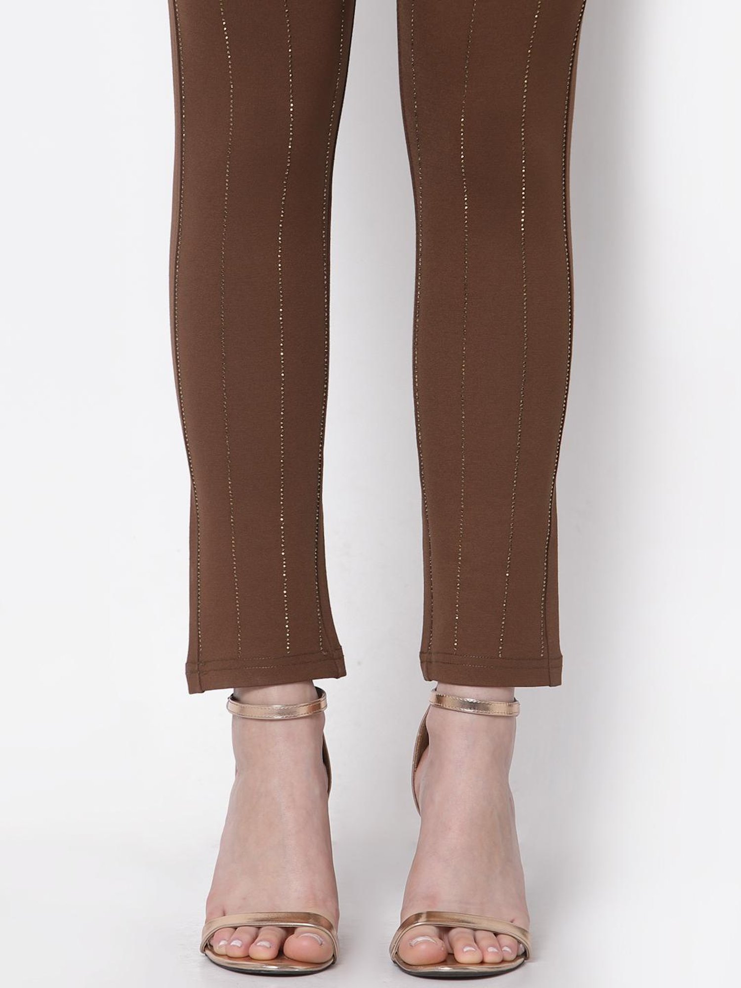 Westwood Brown Embellished Jeggings