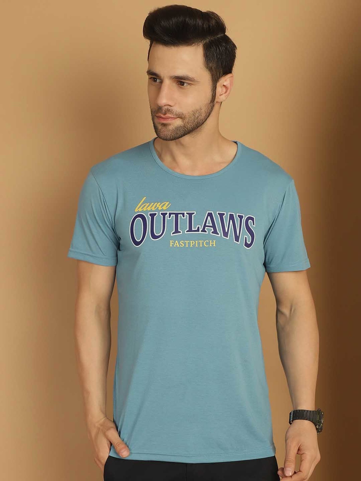 Vimal Jonney Multicolor Regular Fit Printed Crew T-Shirt - Pack of 3