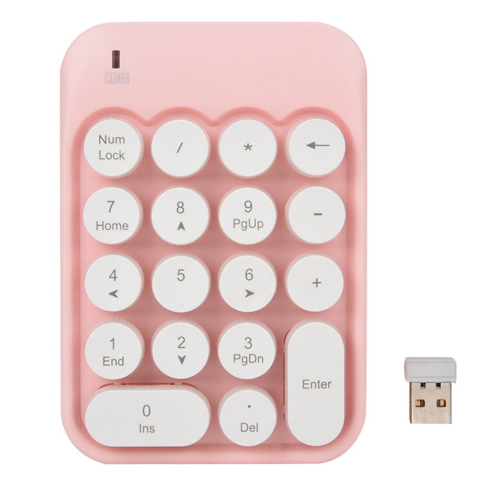 Fashionable Ajazz Ak18 2.4G Wireless Mini Digital Keyboard Computer Laptop Keypad 18-keycap design for Accounting Cashier