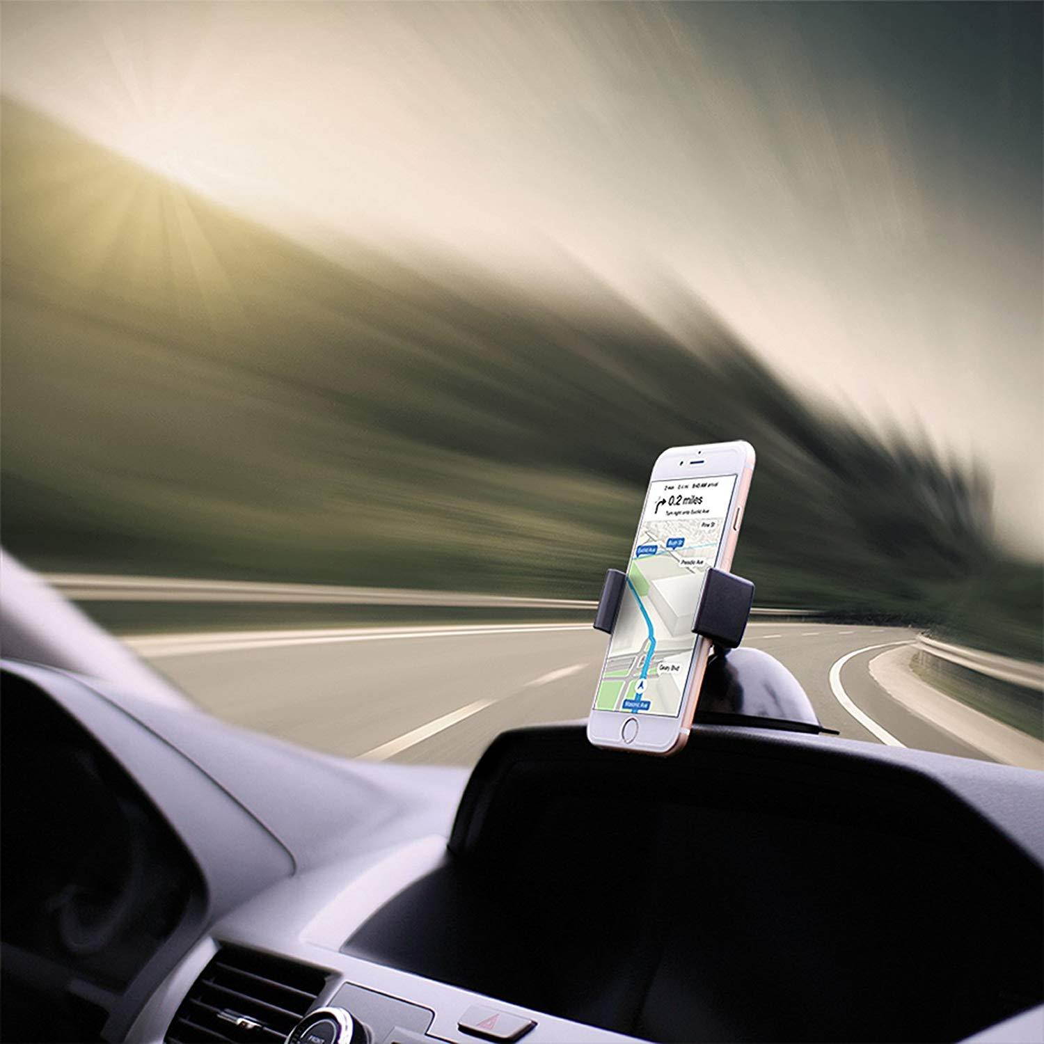 Koomus Pro Dash Universal Dashboard Windshield Smartphone Car Mount Holder for All iPhone and Android Devices