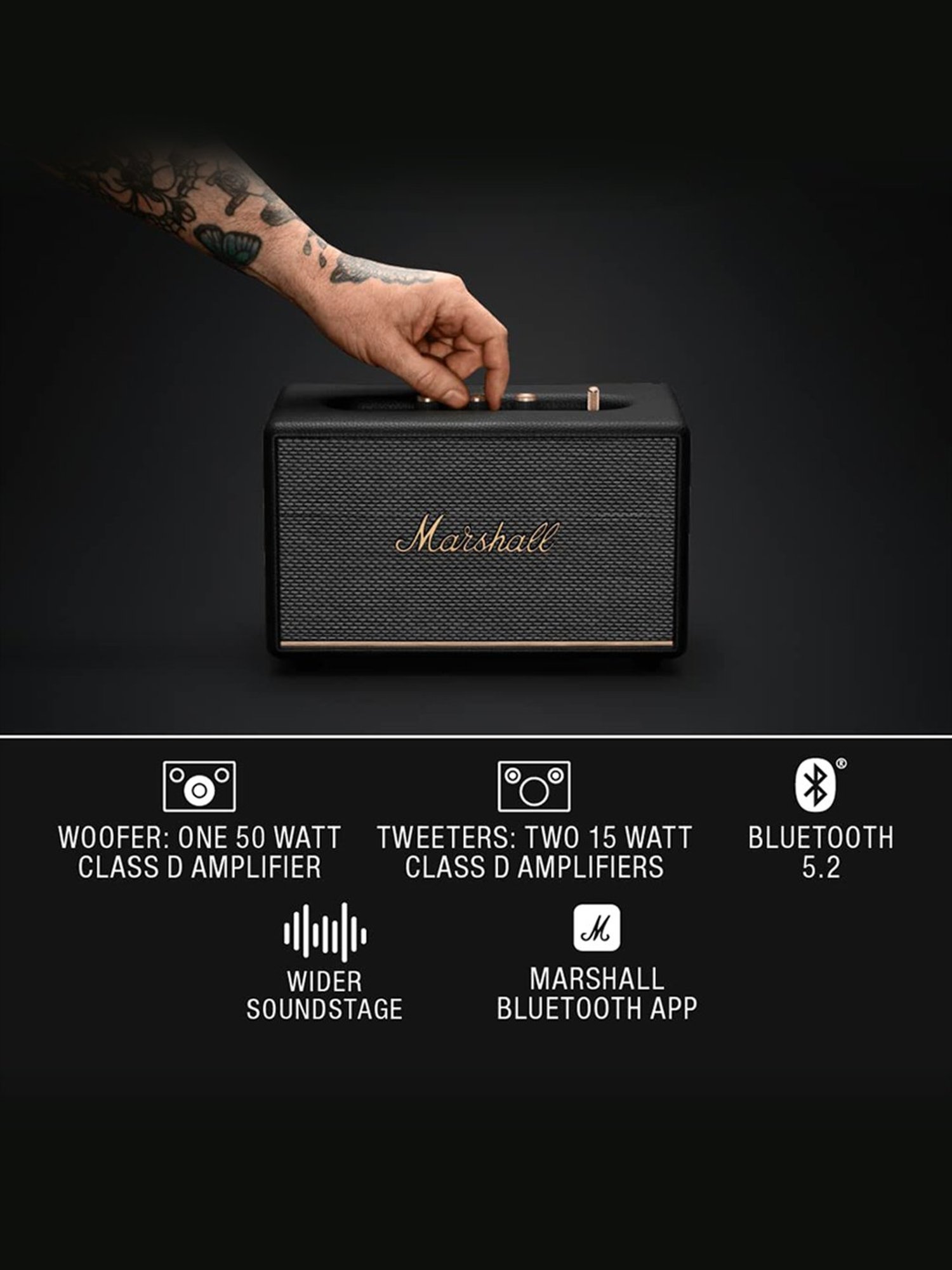 Marshall Stanmore III Bluetooth Wireless Speaker (Black)