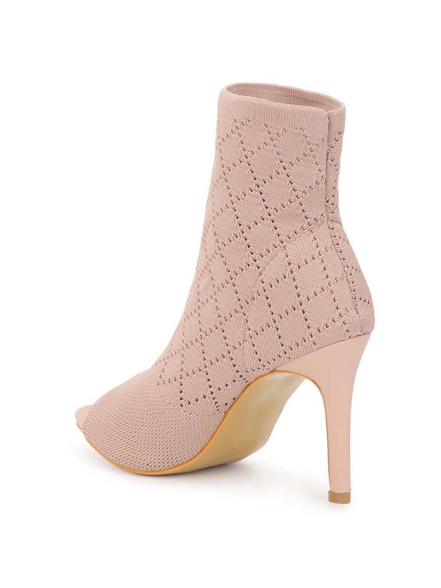 Truffle Collection Women's Nude Peeptoe Boots