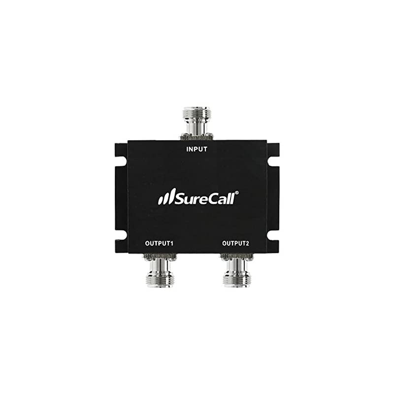 Full-Band 2-Way Splitter with N-Female Connectors- Black (SC-WS-2)