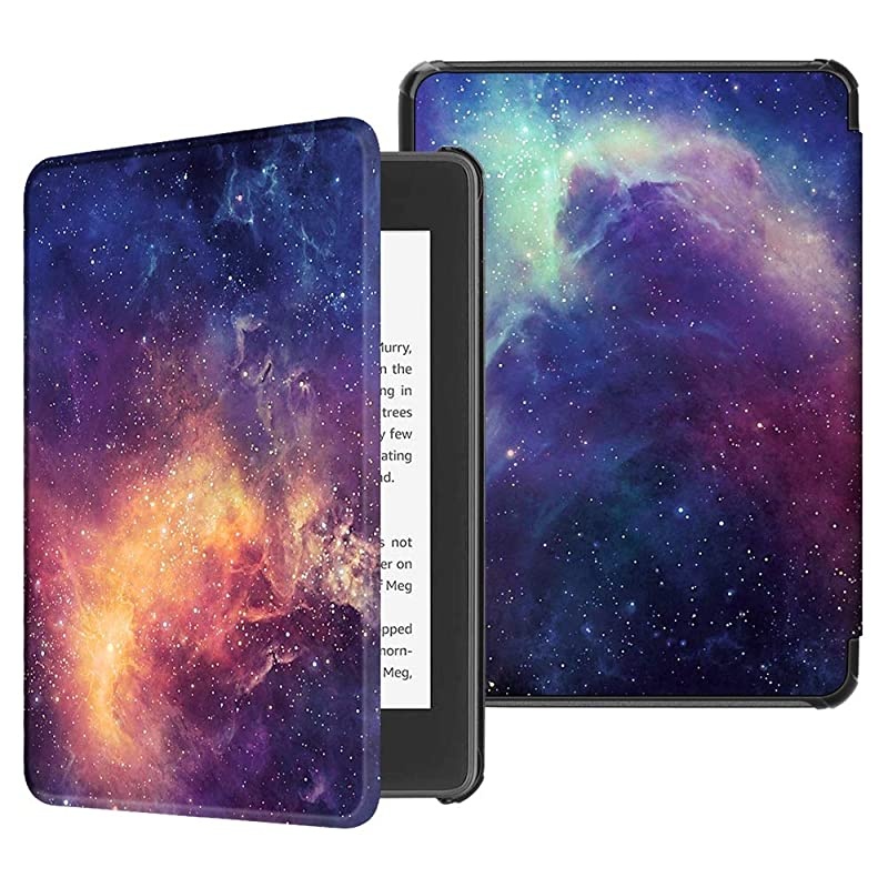 Slimshell Case for AllNew Kindle Paperwhite 10th Generation 2018 Release Premium Lightweight PU Leather Cover with Auto SleepWake for  Kindle Paperwhite EReader Galaxy