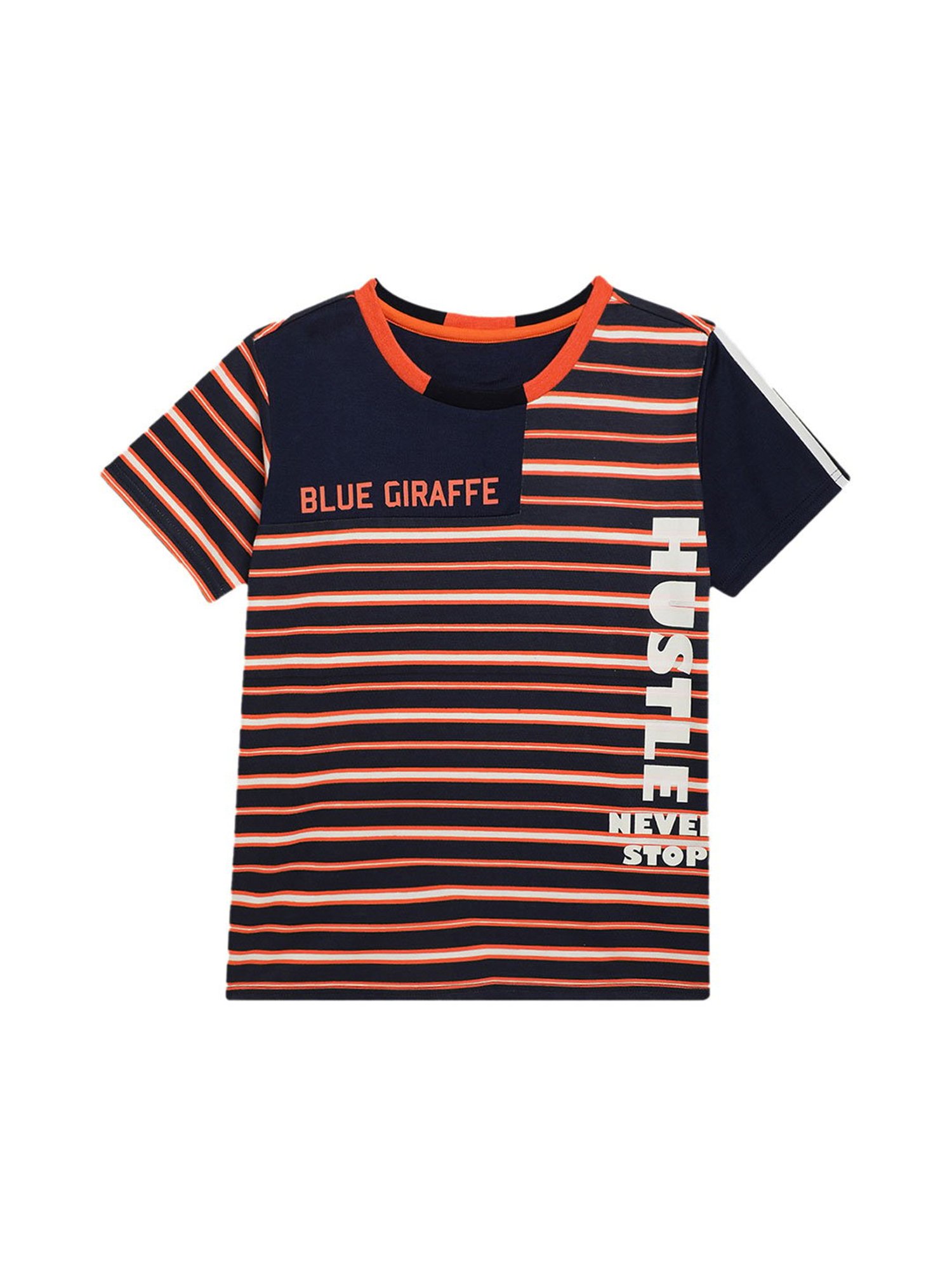 Blue Giraffe Kids Multicolor Striped T-Shirt