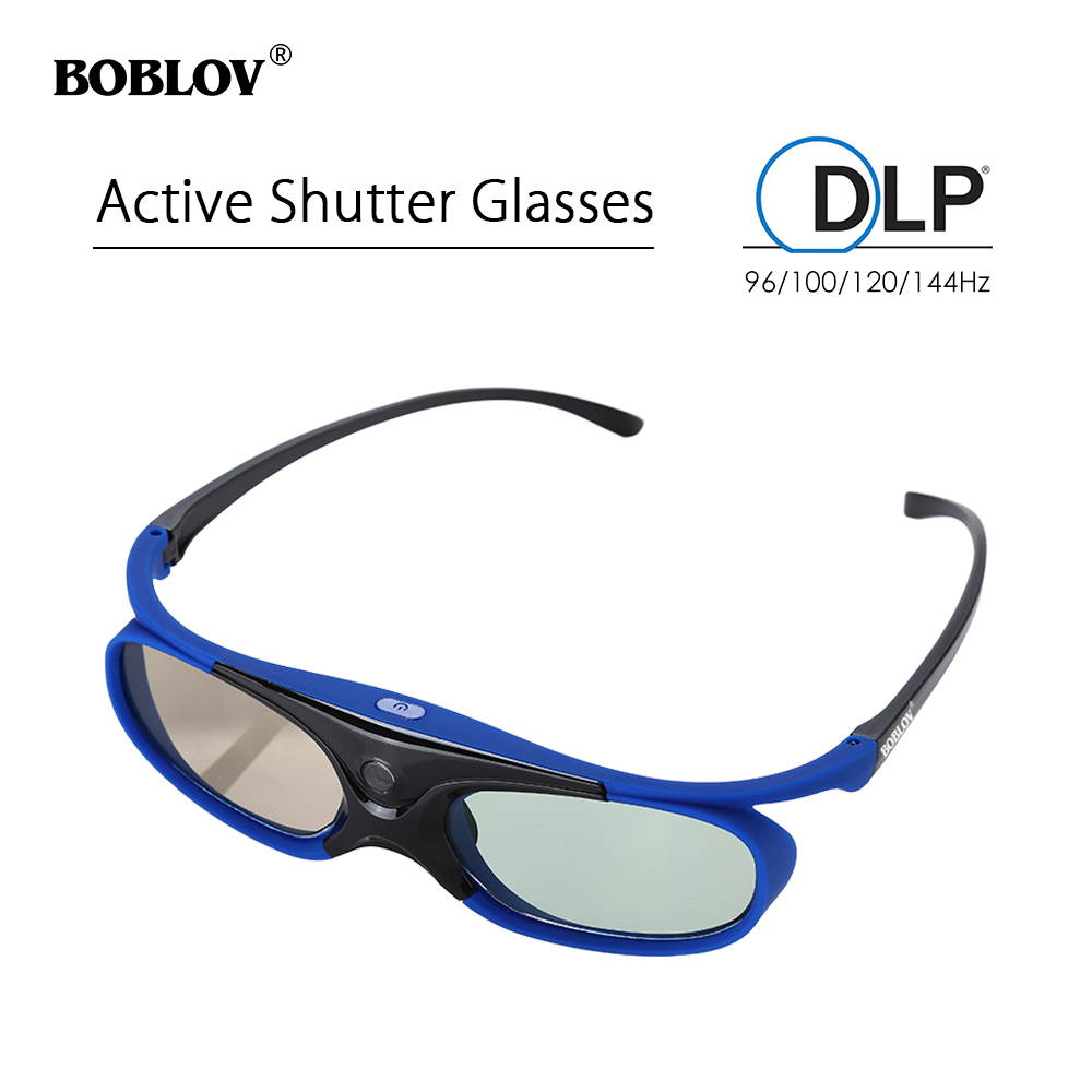 2x JX-30 3D Active Shutter Glasses DLP-Link USB Blue For Optoma BenQ Acer Sharp