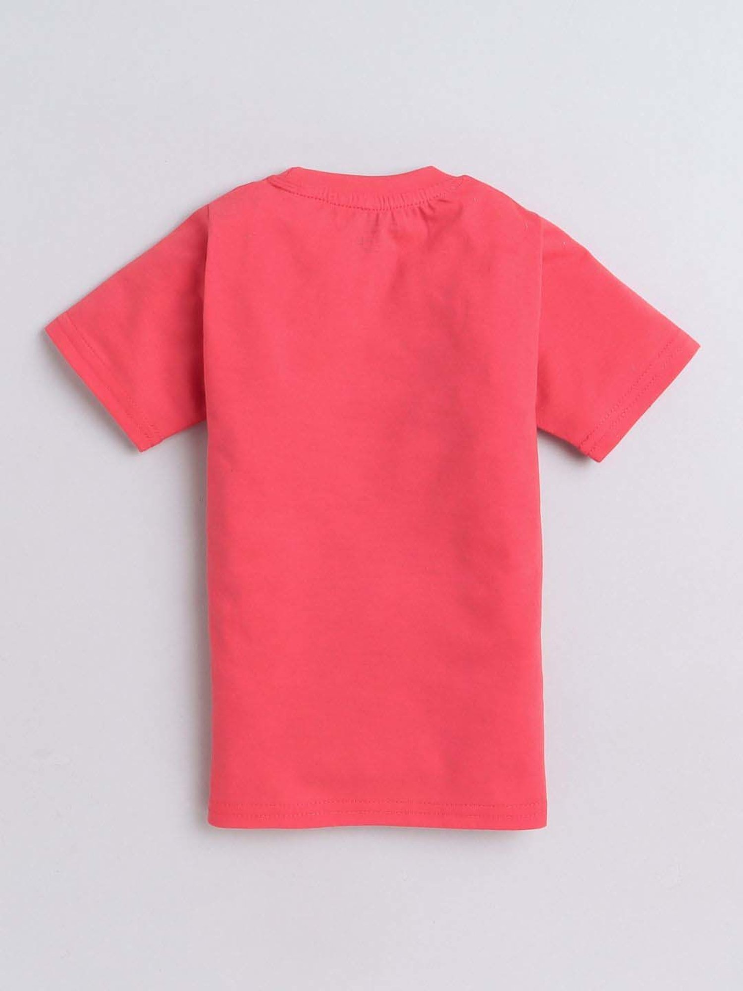 Fourfolds Unisex Pink Printed T-Shirt