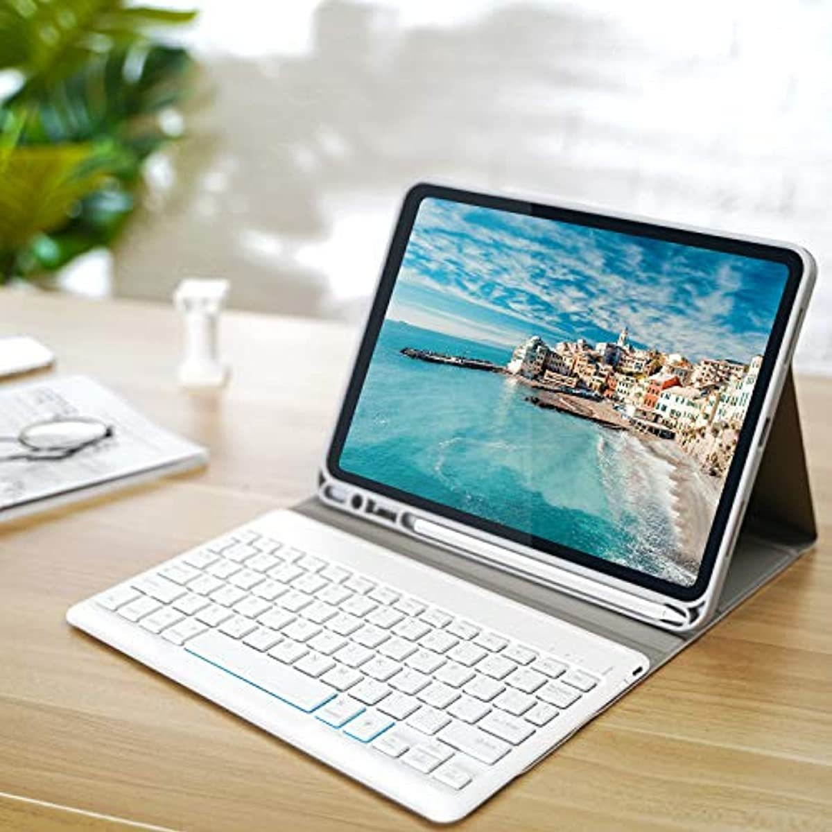 Bluetooth Backlit Keyboard Case with 2.4 G + Bluetooth Mouse for iPad Pro 11" 2021/2018/2020 (1st / 2nd / 3rd Gen), Jelly Comb Keyboard Case with Dual Mode Mice, Rose Gold