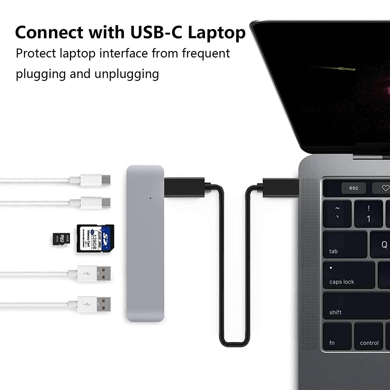 USB-C Extension Cable, USB 3.1 Gen2 Type C Extender Cord Support 10Gbps Data Syncing, USB C to USB C Male to Female 100W Fast Charging, and 4K 60Hz Video Stream