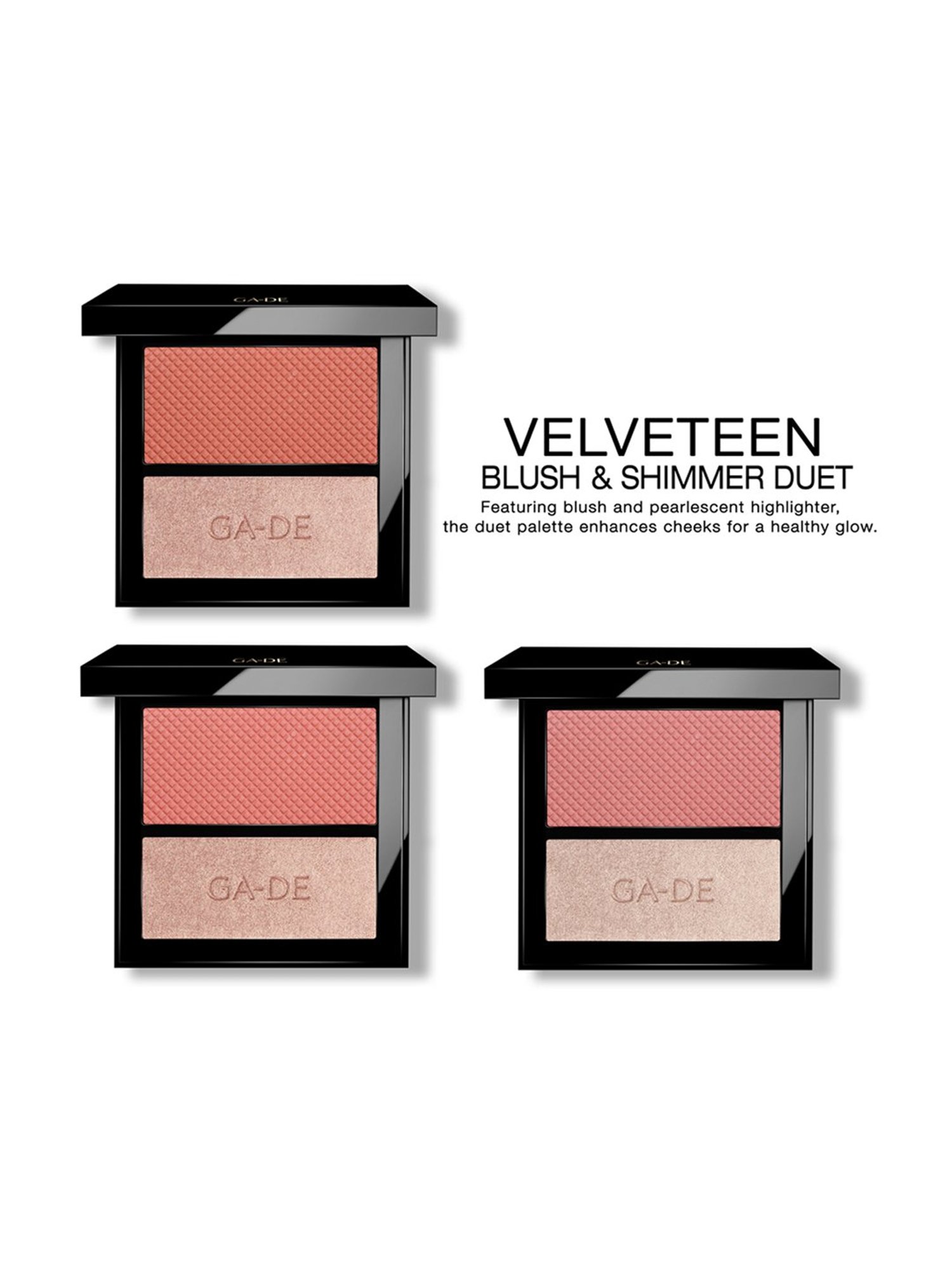 GA-DE Velveteen Blush & Shimmer Duet 54 Love & Glow - 7.4 gm