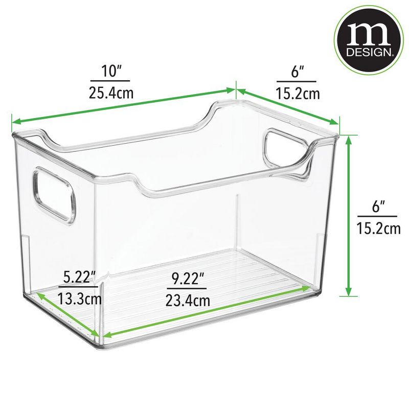 mDesign Plastic Storage Bin for Art and Craft Supplies, 8 Pack - Clear