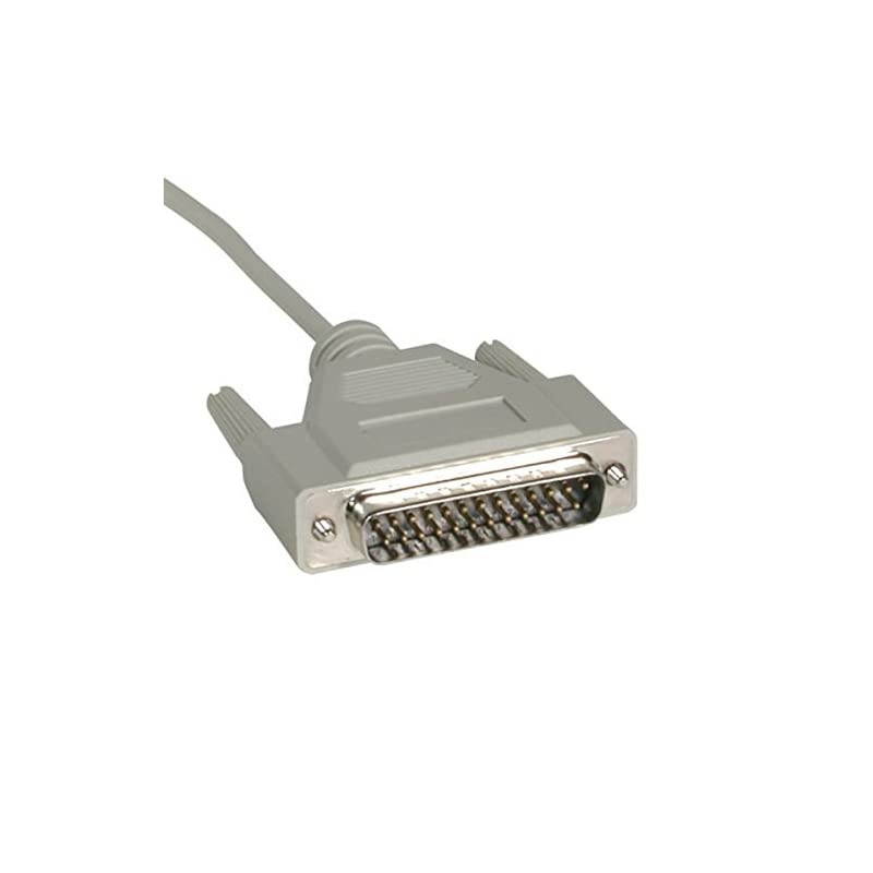 03022 DB25 Male to DB9 Female Serial RS232 Null Modem Cable Beige 20 Feet 609 Meters