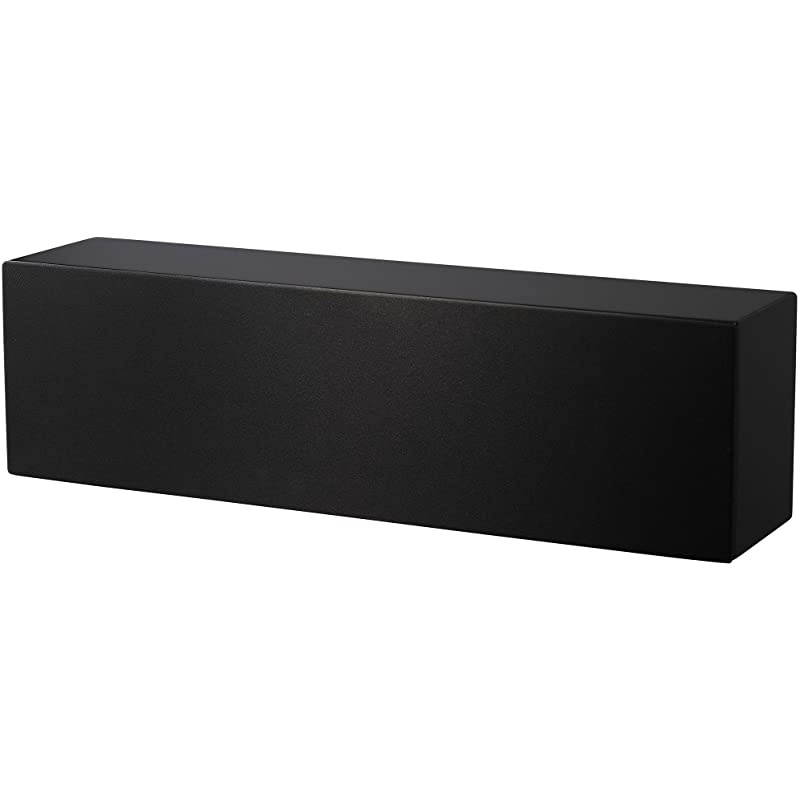 Media Series 2-Way Slim Center Channel Speaker - Clean, Hi-Res Audio | Sealed Box | Aluminum Drivers | Single Unit, High Gloss Black