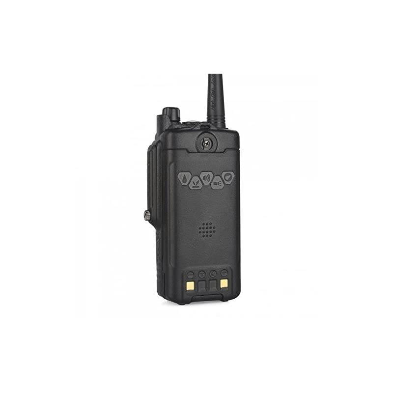 1 Pack GT-3WP PoFung GT-3WP Dual Band Two-Way Radio, Waterproof Dustproof IP67 Walkie Talkie Transceiver, VHF/UHF 136-174/400-520MHz, Black