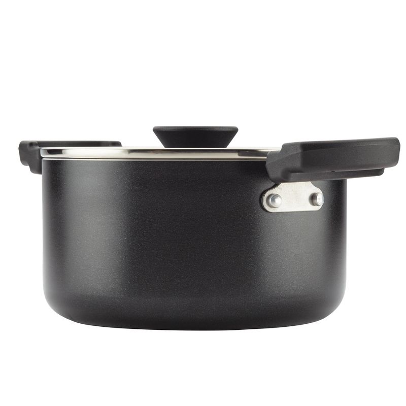 Farberware Neat Nest 10pc Aluminum Nonstick Cookware Set Black