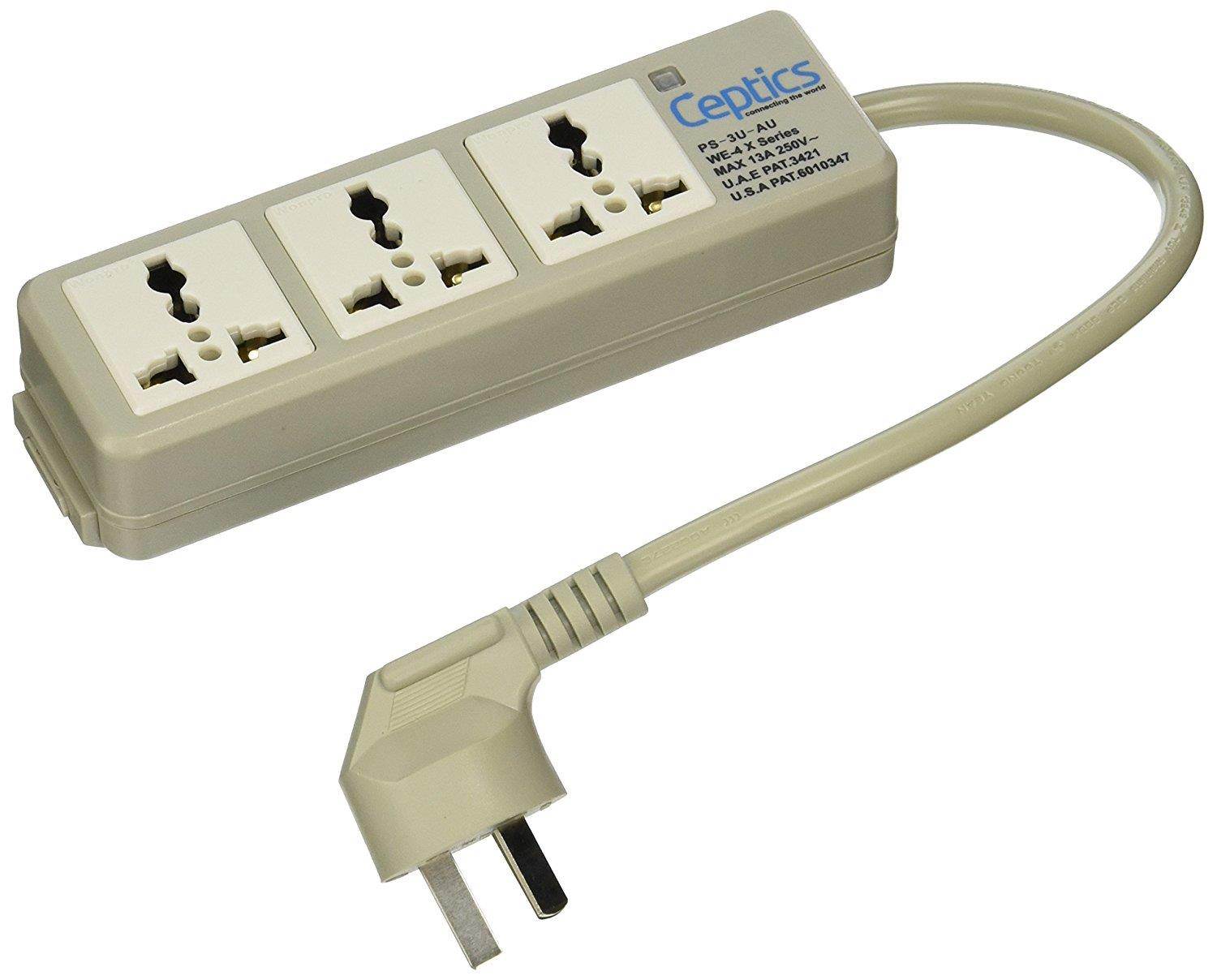 Ceptics Portable Universal Travel Power Strip Charger For Use In Australia