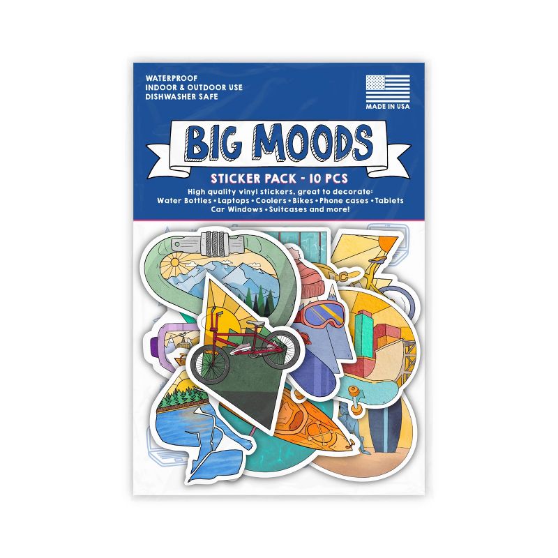 Big Moods Outdoor Sports Sticker Pack 10pc