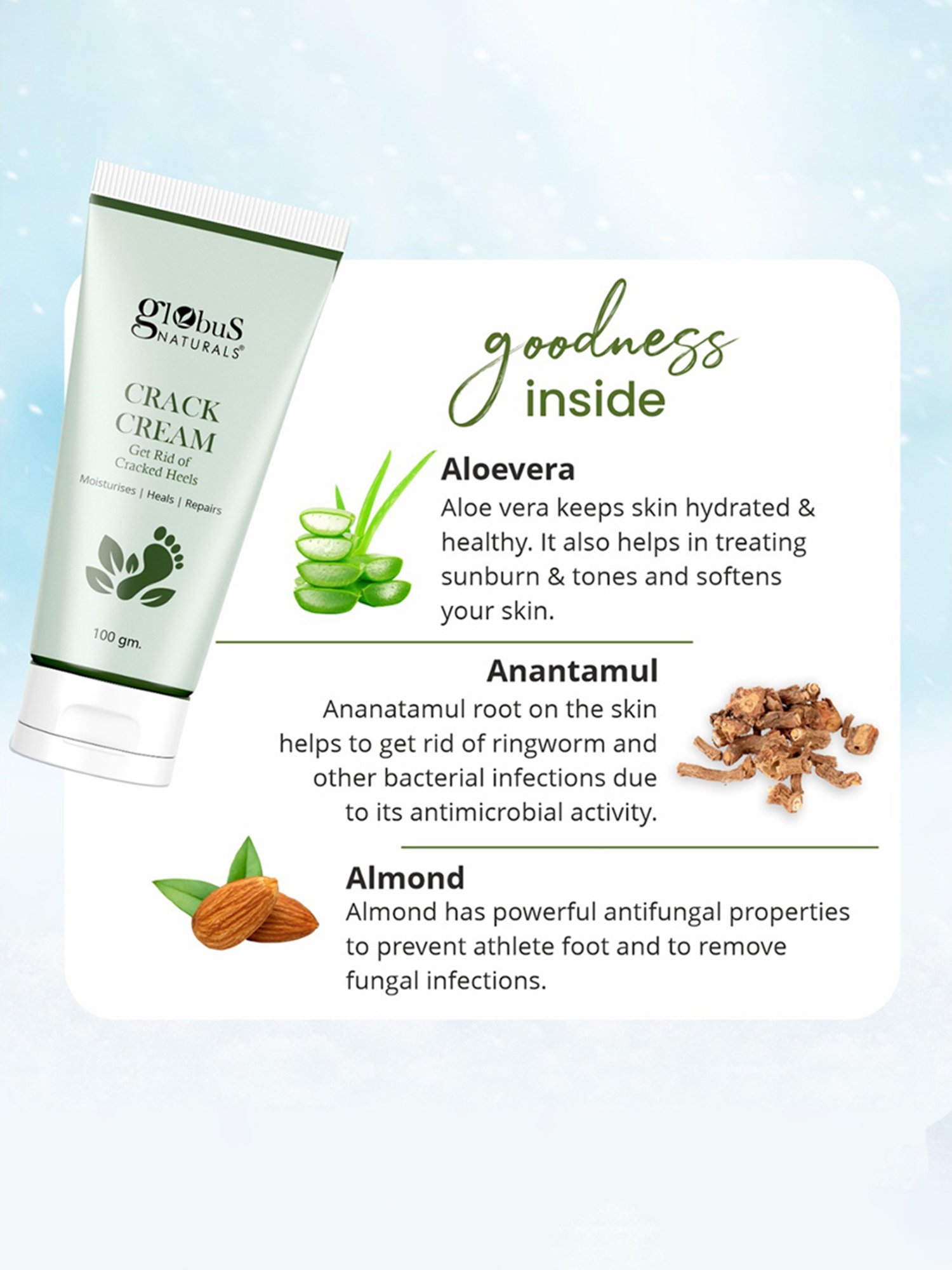 Globus Naturals Crack Cream - Pack of 3