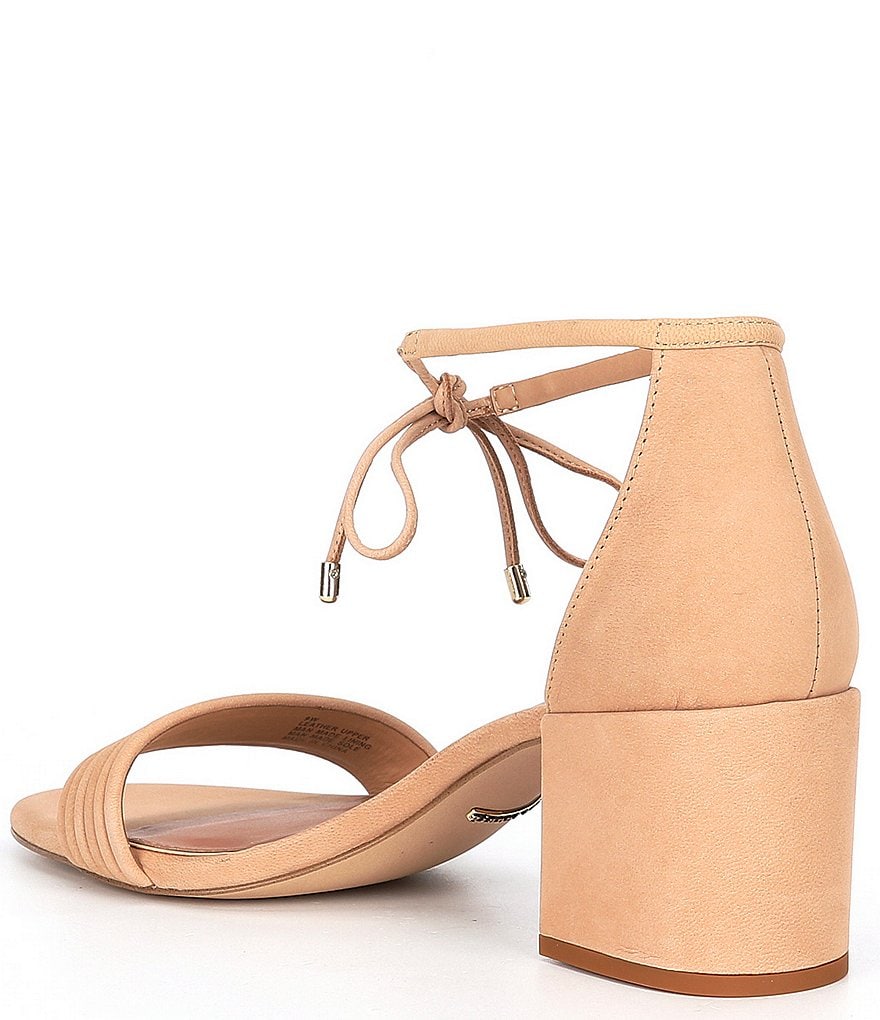 Gianni Bini Rhiaann Suede Ankle Tie Block Heel Sandals