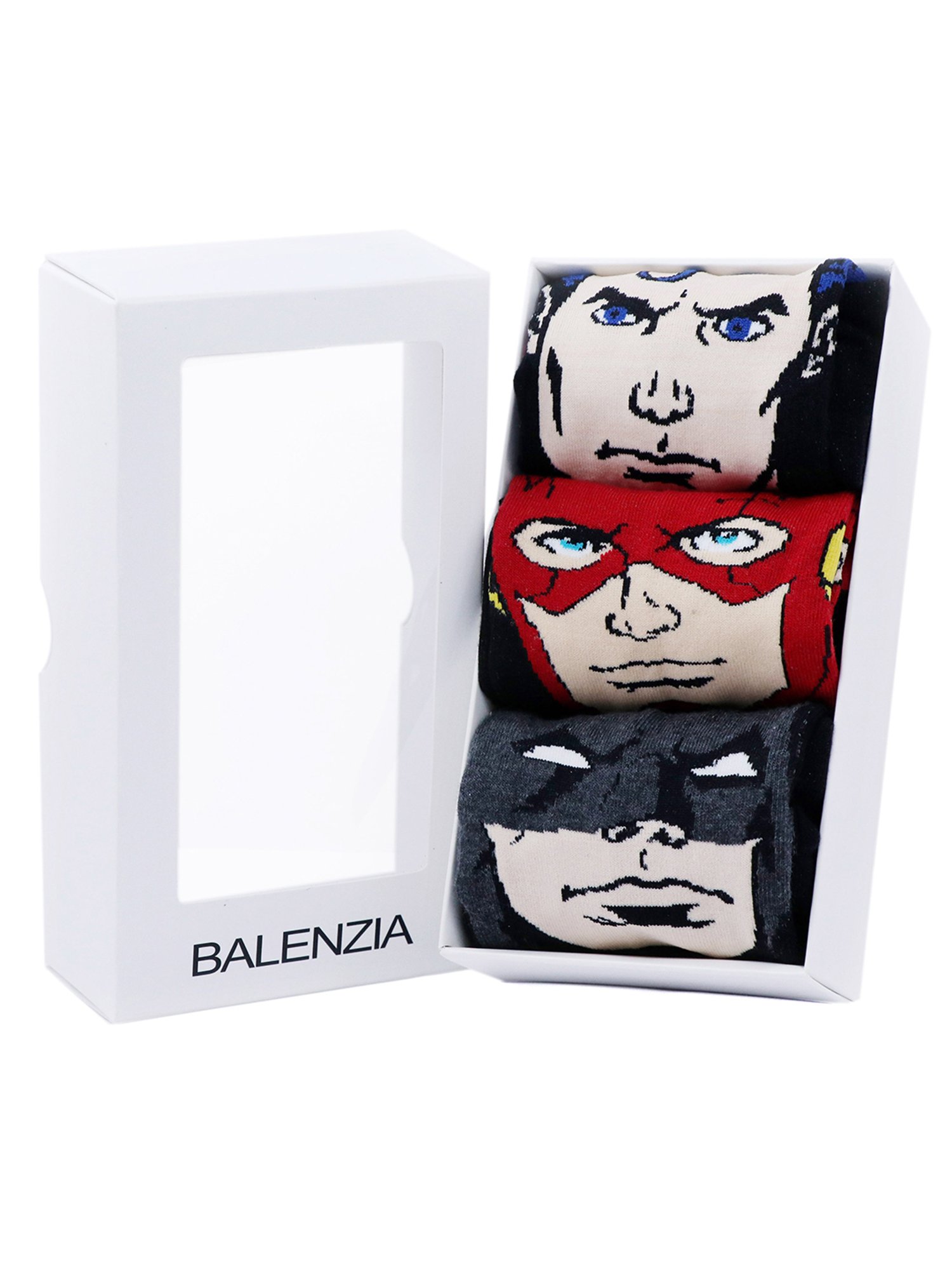 Balenzia Multicolor Free Size Printed Socks - Pack of 3