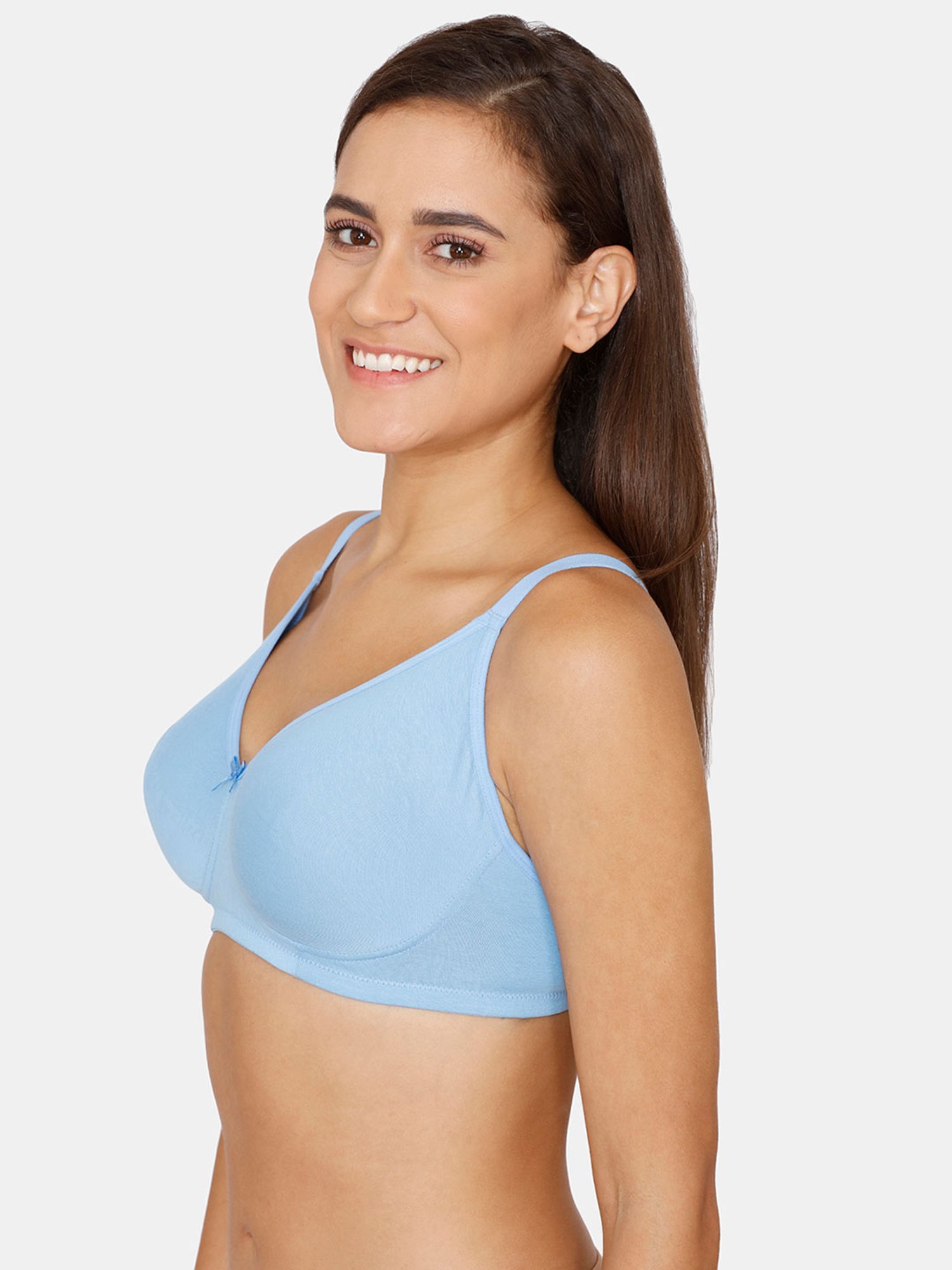 Zivame Light Blue Non Wired Non Padded T-Shirt Bra