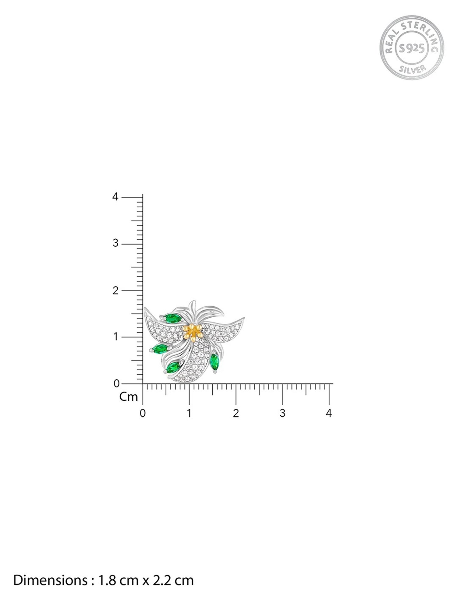 GIVA 925 Sterling Silver Bhumi Tranquil Trillium Stud Earrings For Women