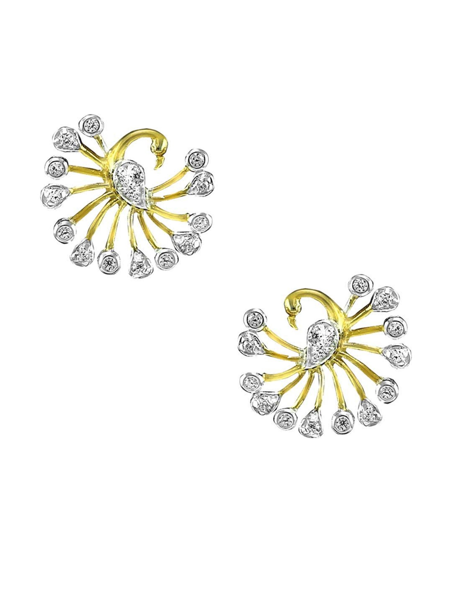 Taraash 92.5 Sterling Silver Peacock Earrings for Women