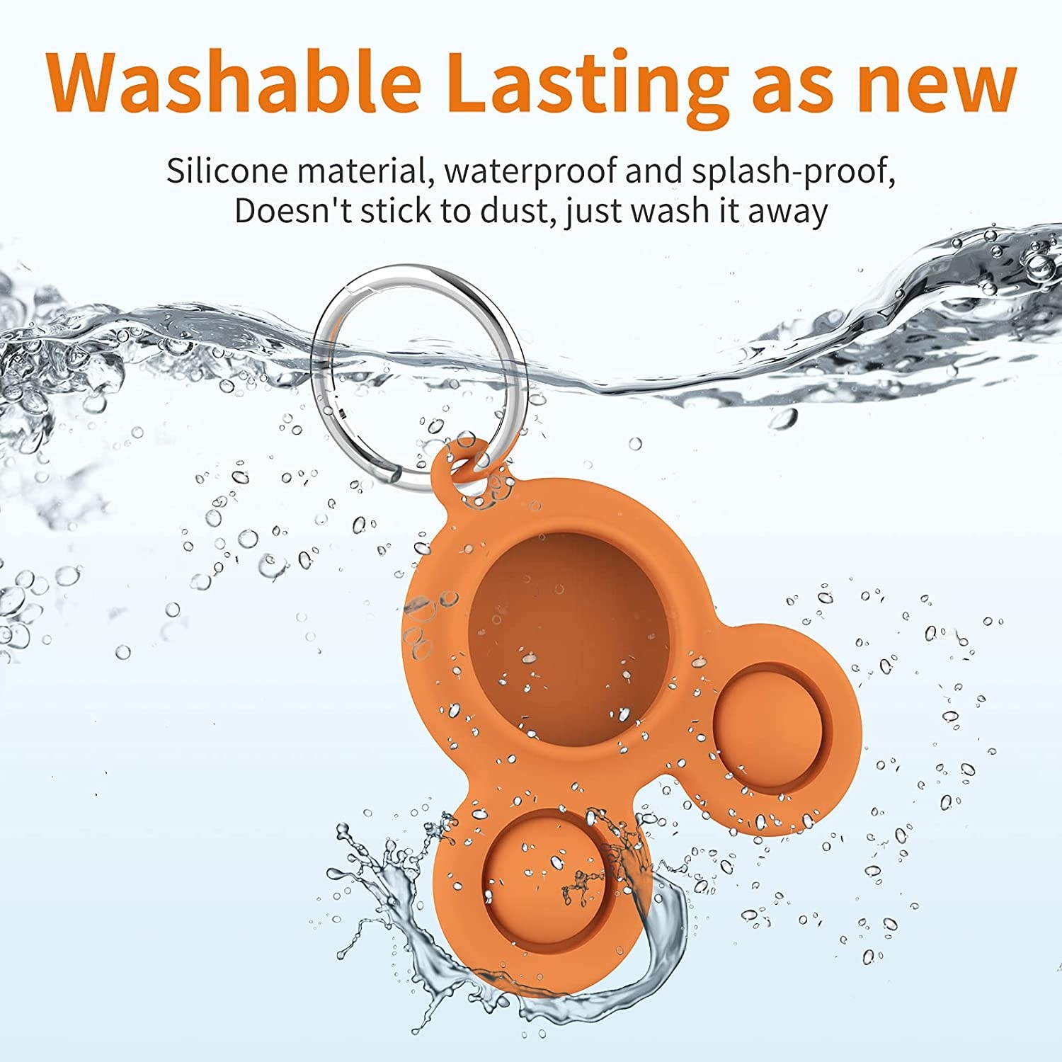 Fidget Toys Protective Shell for AirTag Finder,Cartoon Animal Shape Push Pop Bubble Protecive Case, Silicone Soft Case Compatible with AirTags 2021 (Yellow)